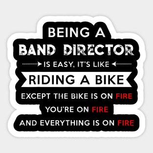 Funny Band Director Apparel For Music Band Member Apparel Sticker